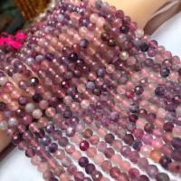 Natürlicher Turmalin Perlen, rund, poliert, DIY & facettierte, gemischte Farben, 6mm, Länge:ca. 38 cm, verkauft von Strang
