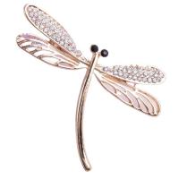 Rhinestone Zinc Alloy Brooch, Dragonfly, fashion jewelry & for woman & with rhinestone 