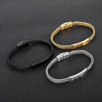 316L Stainless Steel Bracelet, plated, fashion jewelry & for man 5mm Approx 8.27 Inch 