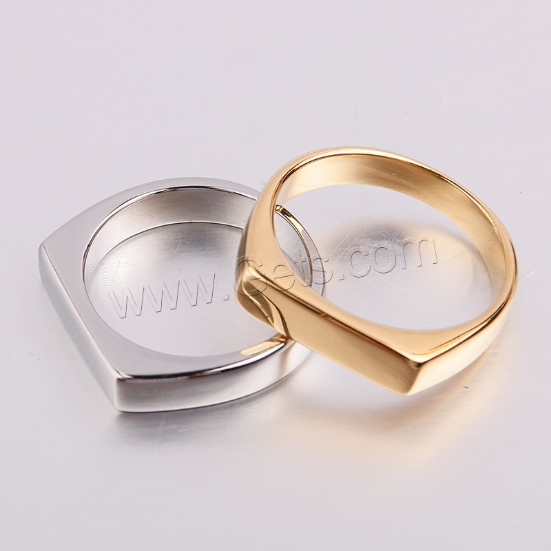 Titanium Steel Finger Ring, plated, Unisex & different size for choice, more colors for choice, Sold By PC