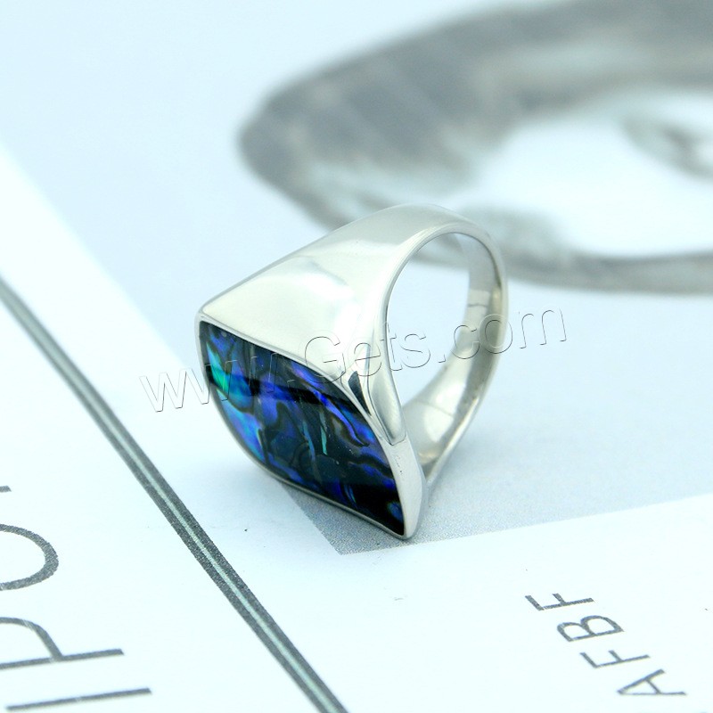 Titanium Steel Finger Ring, with Shell, plated, Unisex & different size for choice, more colors for choice, Sold By PC