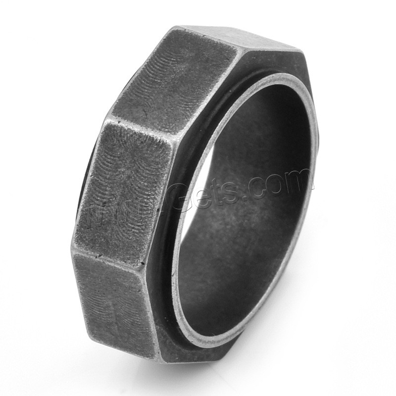 Anillo de dedo de acero Titanium de, Partículas de acero, chapado, diverso tamaño para la opción & para hombre, más colores para la opción, Vendido por UD