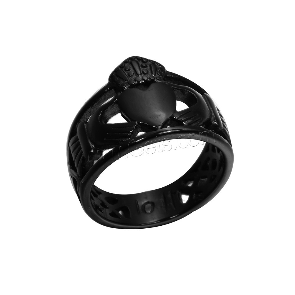 Titanium Steel Finger Ring, Crown, plated, different size for choice & for woman, more colors for choice, Sold By PC