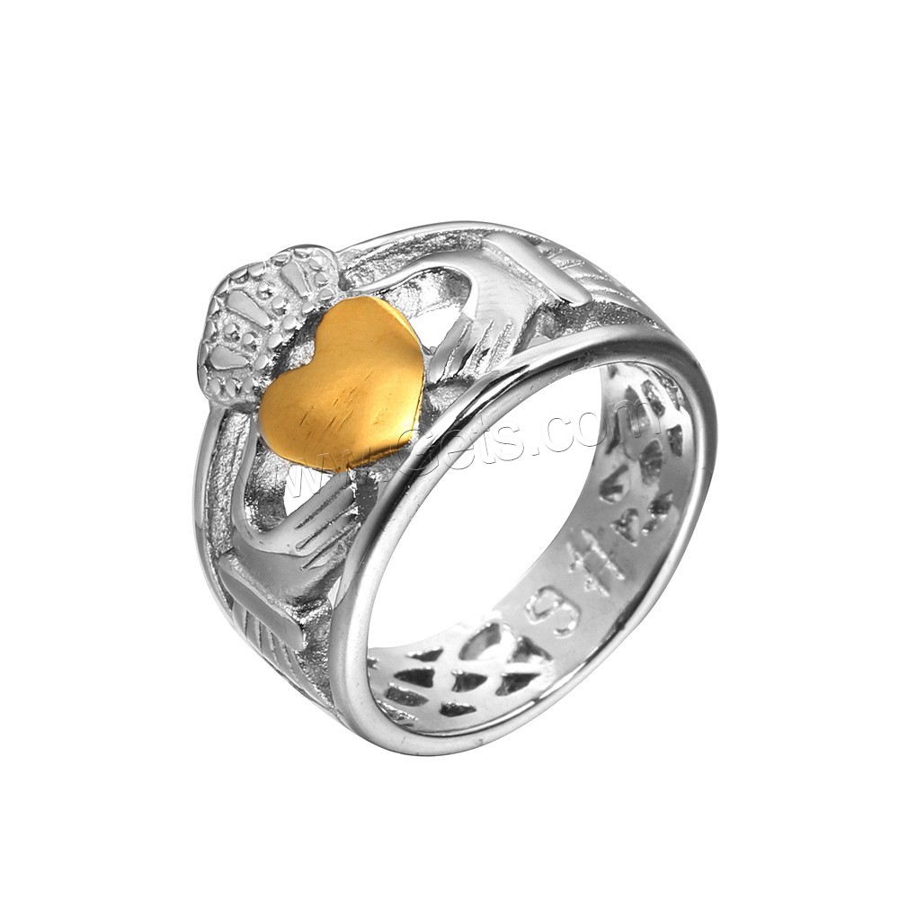 Титан Сталь палец кольцо, титан, Корона, Другое покрытие, разный размер для выбора & Женский, Много цветов для выбора, продается PC