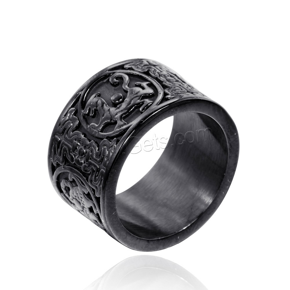 Titanium Steel Finger Ring, plated, different size for choice & for man, more colors for choice, Sold By PC