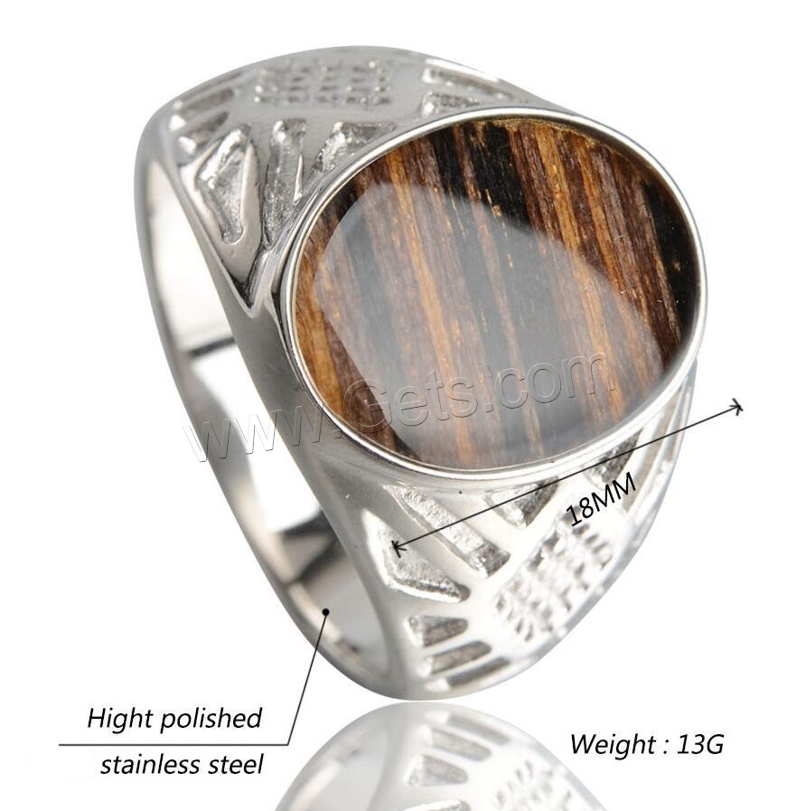кольцо из кабошона, титан, с Зернистый камень, полированный, разный размер для выбора & Мужский, Много цветов для выбора, продается PC