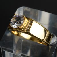 Titanium Steel Finger Ring, with Glass Rhinestone, plated, Unisex 