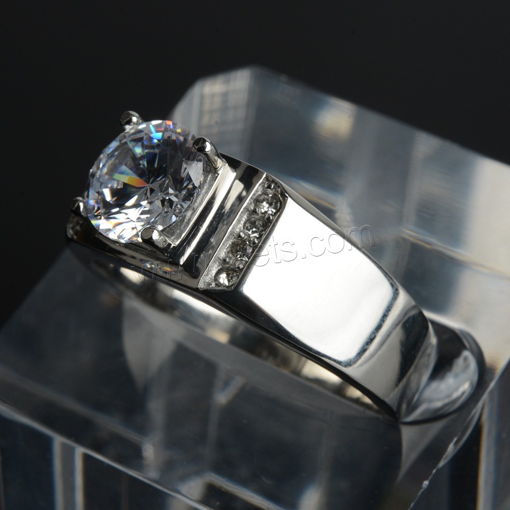 Titan Stahl Fingerring, Titanstahl, mit Glassteine, plattiert, unisex & verschiedene Größen vorhanden, keine, verkauft von PC
