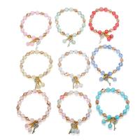 Zinc Alloy Crystal Bracelets, with Zinc Alloy, Key, for children & with rhinestone Approx 6.3-7 Inch 