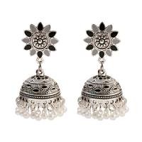 Fashion Fringe Earrings, Zinc Alloy, with ABS Plastic Pearl, plated, fashion jewelry & for woman & enamel 