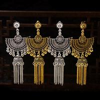 Fashion Fringe Earrings, Zinc Alloy, plated, fashion jewelry & for woman 100mm 