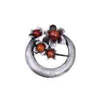 Zinc Alloy Jewelry Brooch, with Agate, plated, fashion jewelry & Unisex 