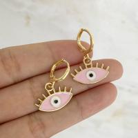 Evil Eye Earrings, Zinc Alloy, plated, fashion jewelry & for woman & enamel 