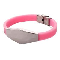 Silicone Stainless Steel Bracelets, 304 Stainless Steel, with Silicone, Unisex Approx 20.5 cm 