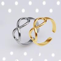 304 Stainless Steel Open Finger Ring, Vacuum Ion Plating, fashion jewelry & for woman 8mm 