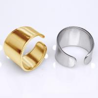 304 Stainless Steel Cuff Finger Ring, Vacuum Ion Plating, fashion jewelry & Unisex 15mm 