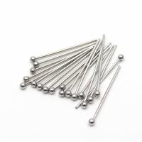 304 Stainless Steel Ball Head Pin, electrolyzation original color 