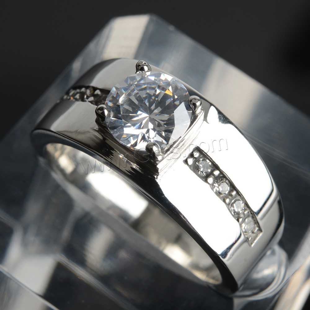 立方ジルコニアの指輪, チタン鋼, メッキ, 異なるスタイルを選択 & マイクロパヴェジルコニア & 女性用, 無色, 売り手 パソコン