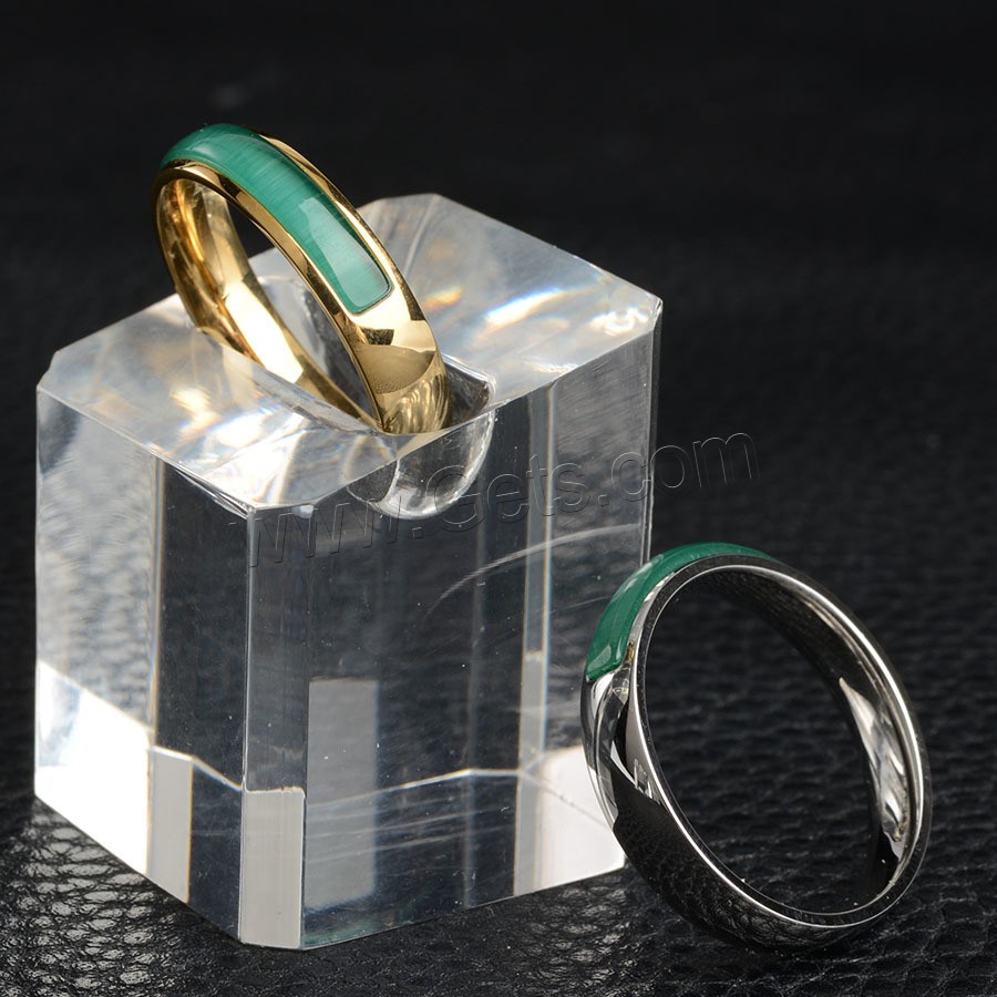 Титан Сталь палец кольцо, титан, с Полудрагоценный камень, Другое покрытие, Мужская & разный размер для выбора, Много цветов для выбора, продается PC
