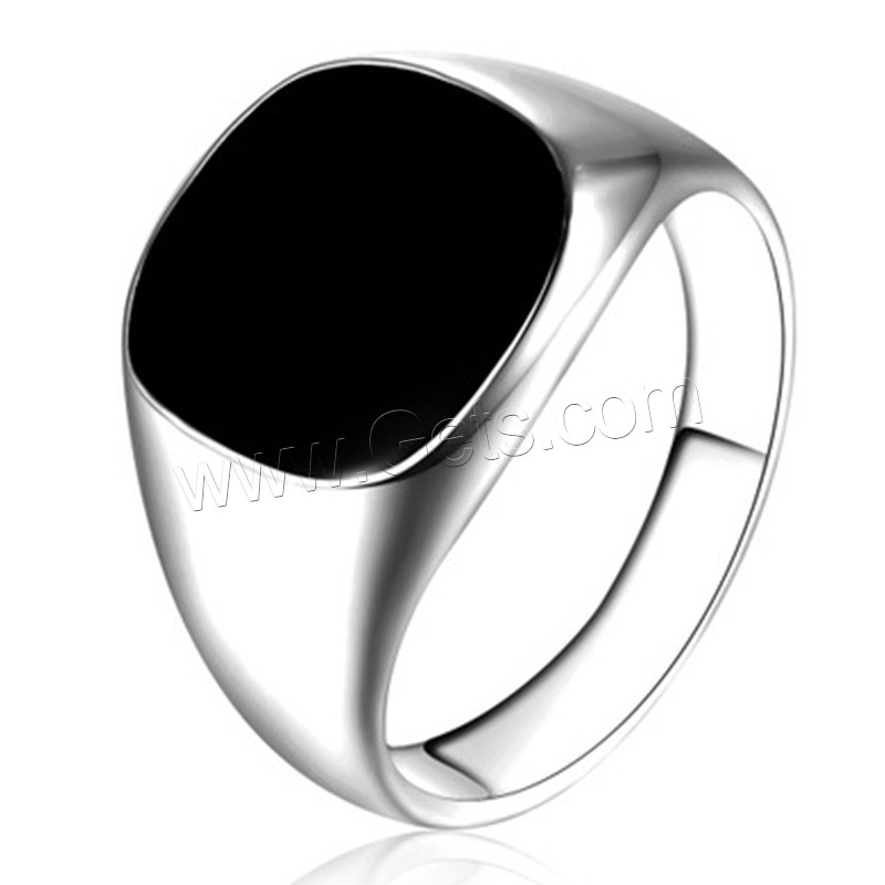Stainless Steel Finger Ring, plated, Unisex & different size for choice & different styles for choice & epoxy gel, more colors for choice, Sold By PC