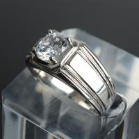 Cubic Zirconia anillo de dedo de acero inoxidable, pulido, diverso tamaño para la opción & micro arcilla de zirconia cúbica & para mujer, color original, Vendido por UD