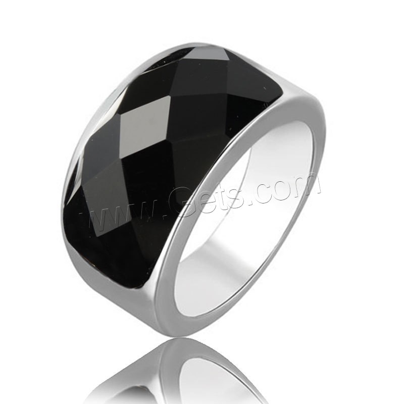 Piedras preciosas de acero inoxidable anillo de dedo, con Piedras preciosas, chapado, unisexo & diverso tamaño para la opción, más colores para la opción, Vendido por UD