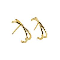 Sterling Silver Stud Earring, 925 Sterling Silver, plated, with plastic earnut & fashion jewelry & for woman 