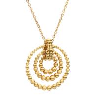 Ожерелье ручной латунные, Латунь, с 2.5inch наполнитель цепи, 18K позолоченный, ювелирные изделия моды & Женский, Золотой, 30mm, длина:Приблизительно 19 дюймовый, продается PC