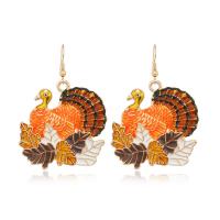 Enamel Zinc Alloy Drop Earring, Bird, gold color plated, fashion jewelry & for woman, multi-colored 