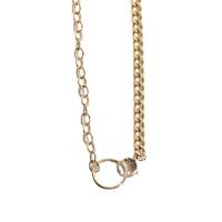 Halskette, 304 Edelstahl, Vakuum-Ionen-Beschichtung, Modeschmuck & für Frau, goldfarben, Länge:40 cm, verkauft von PC