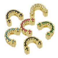 Perles zircon Micro Pave cubes, laiton, Placage de couleur d'or, bijoux de mode & DIY & pavé de micro zircon & pour femme, plus de couleurs à choisir Environ 1.5mm, Vendu par PC