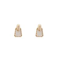 Enamel Zinc Alloy Stud Earring, high quality plated, fashion jewelry & for woman, two different colored 