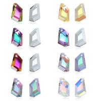 joyas de colgante de cristal de corazón, Irregular, chapado, Bricolaje, más colores para la opción, 11x18mm, Vendido por Bolsa