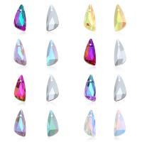 joyas de colgante de cristal de corazón, Cuchillo, chapado, Bricolaje, más colores para la opción, 10x23mm, 12PCs/Bolsa, Vendido por Bolsa