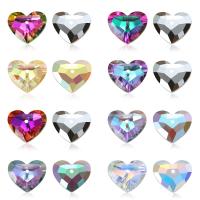 Kristall Schmuck Anhänger, Herz, plattiert, DIY, mehrere Farben vorhanden, 18x15mm, 12PCs/Tasche, verkauft von Tasche
