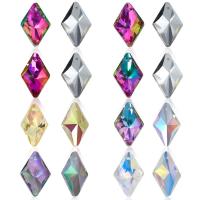 Crystal Jewelry Pendants, Rhombus, plated, DIY 