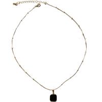 Enamel Zinc Alloy Necklace, with 6.7 extender chain, plated, fashion jewelry & for woman, gold, 11mm cm 