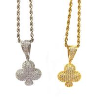 Cubic Zircon Micro Pave Brass Necklace, plated, Unisex & micro pave cubic zirconia Approx 50 cm 