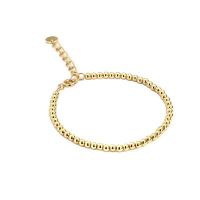 Латунные Браслеты, Латунь, плакированный настоящим золотом, ювелирные изделия моды & Женский, золотой, длина:190 мм, продается PC