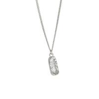 純銀製の宝石類のネックレス, 925スターリングシルバー, メッキ, ファッションジュエリー & 女性用, 無色 長さ:約 17.7 インチ, 売り手 パソコン