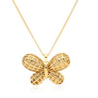 Stainless Steel Jewelry Necklace, 304 Stainless Steel, with 2.36inch extender chain, Butterfly, 18K gold plated, fashion jewelry & for woman, golden, 21mm Approx 16.54 Inch 