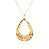Stainless Steel Jewelry Necklace, 304 Stainless Steel, with 2.36inch extender chain, 18K gold plated, fashion jewelry & for woman, golden, 40mm Approx 16.54 Inch 