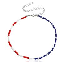Collar de aleación de Zinc de resina, con resina, con 10cm extender cadena, Joyería & para mujer, multicolor, longitud:36 cm, Vendido por Sarta