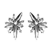 Zinc Alloy Rhinestone Stud Earring, silver color plated, fashion jewelry & for woman & with glass rhinestone 