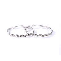 Stainless Steel Hoop Earring, 304 Stainless Steel & for woman & with rhinestone, original color 