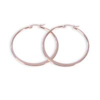 Stainless Steel Hoop Earring, 304 Stainless Steel, rose gold color plated, fashion jewelry & for woman, rose gold color 