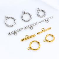 Stainless Steel Toggle Clasp, 304 Stainless Steel, Vacuum Plating, 2 pieces & polished & DIY 