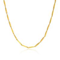 Halskette, 304 Edelstahl, mit Verlängerungskettchen von 1.97inch, 18K vergoldet, Modeschmuck & für Frau, goldfarben, 2mm, Länge:ca. 17.72 ZollInch, verkauft von Strang