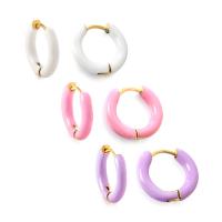 Acrylic Hoop Earring, with 304 Stainless Steel, fashion jewelry & for woman 