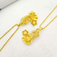 Brass Jewelry Necklace, Fish, gold color plated, fashion jewelry & for woman, golden cm 